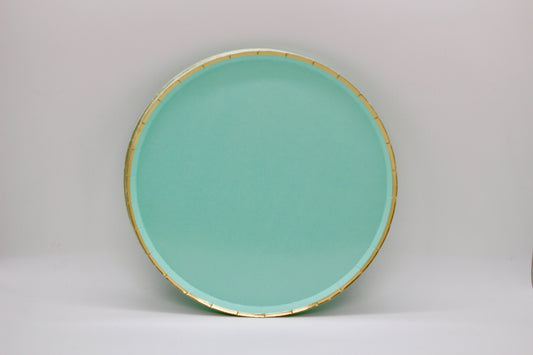 Mint Green Paper Plates - Set of 8