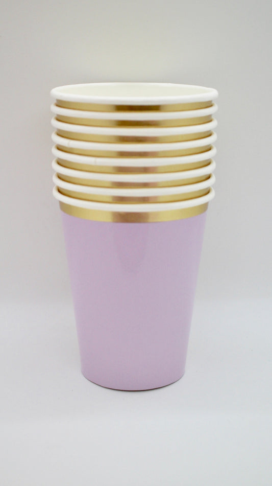 Light Purple Paper Cups - Set of 8