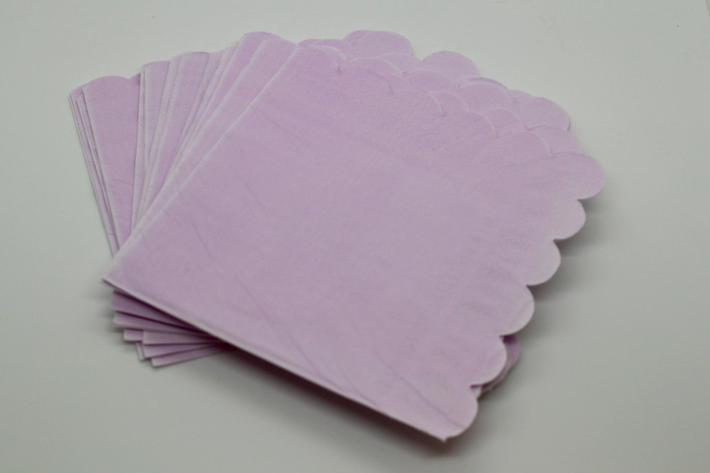 Light Purple Paper Napkins - Set of 20