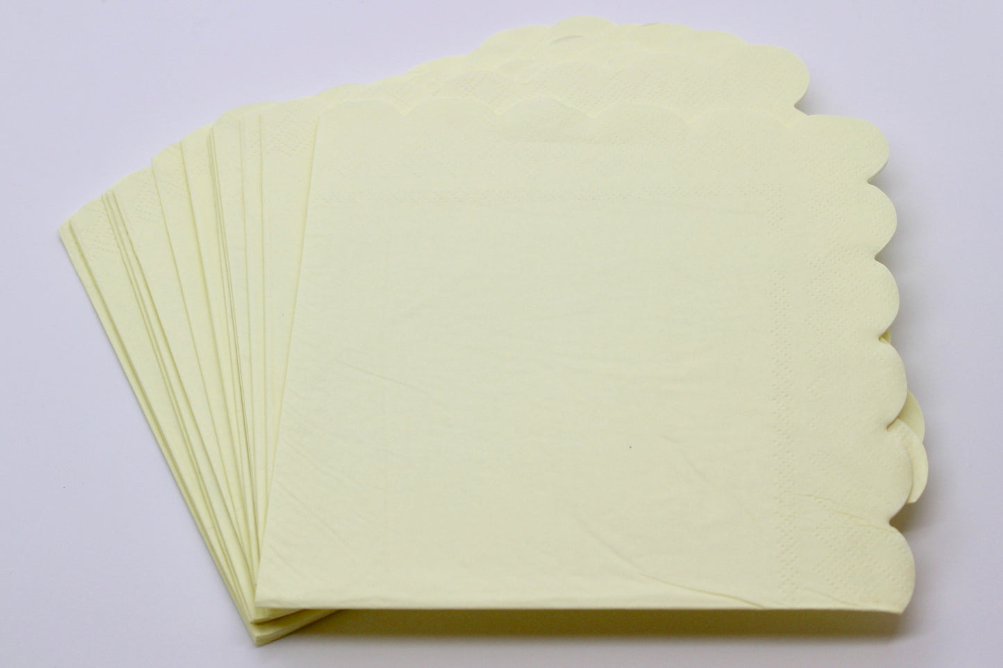 Pale Yellow Paper Napkins - Set of 20
