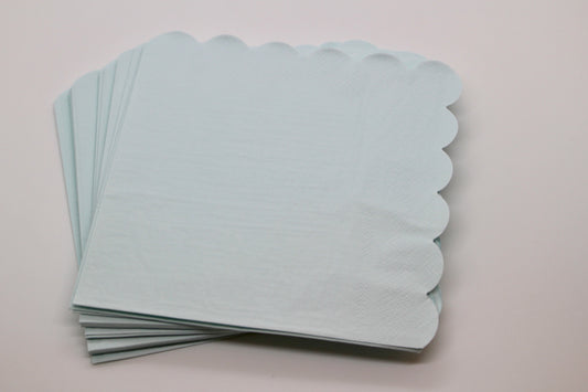 Light Blue Paper Napkins - Set of 20