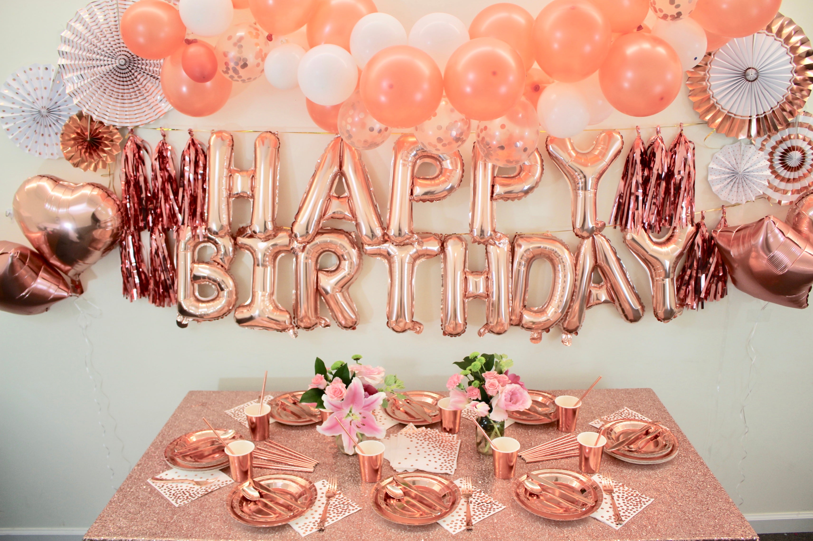 Rose Gold Birthday Party Box