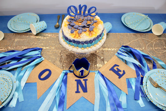 1st Birthday (Blue) Party Box