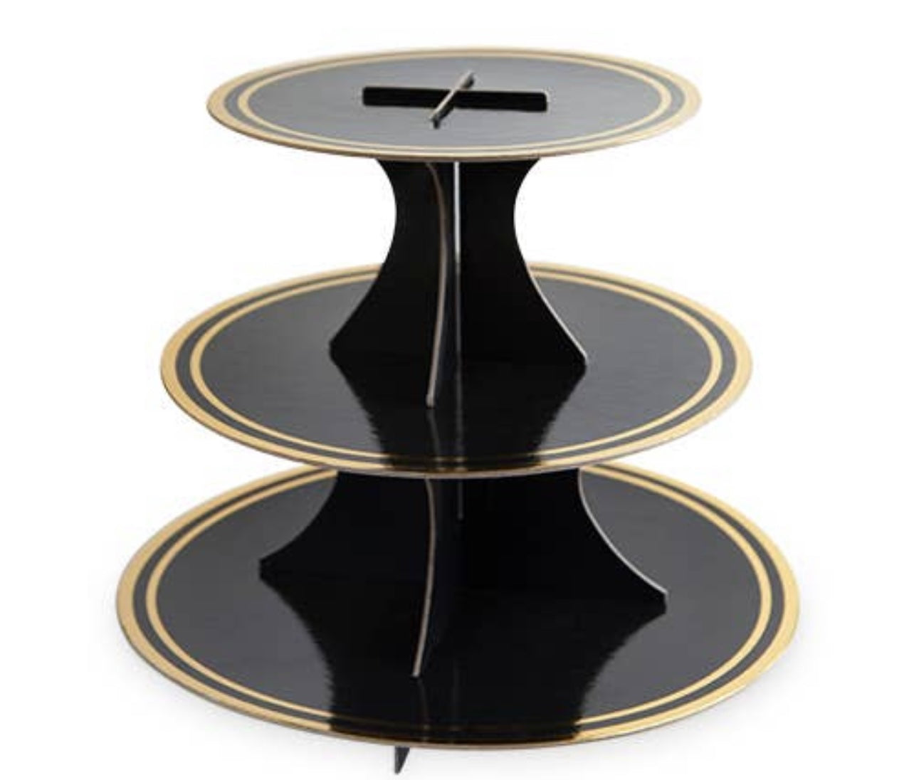 Black & Gold Paper Cake Stand
